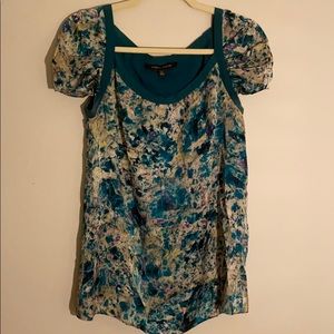 Cynthia Steffe Green Floral Blouse